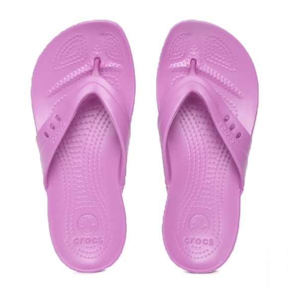 Crocs Kadee Cushioned Flip Flop Slippers Purple Size 7 - Picture 1 of 13